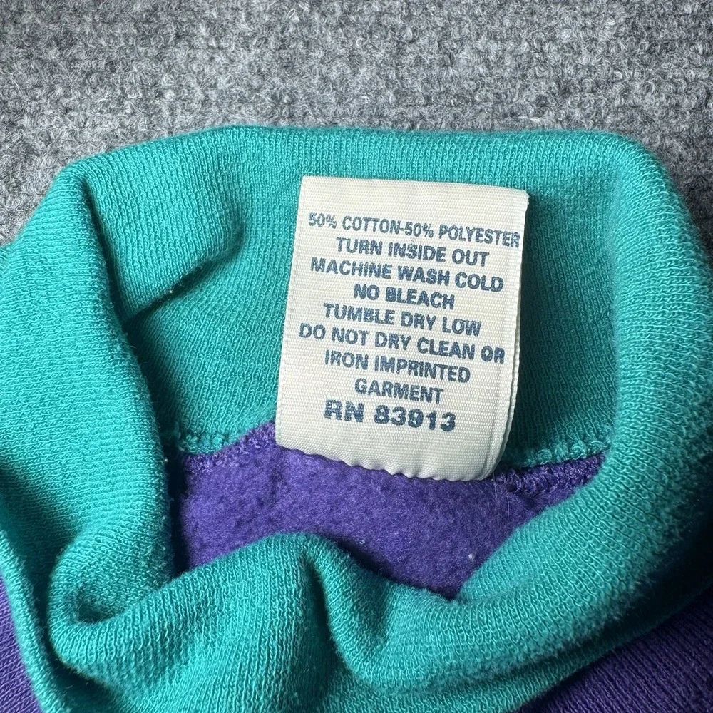 98' LSJ Sportwear Grandma Turtleneck Pullover Dog Puppies Purple Cotton Grove XL